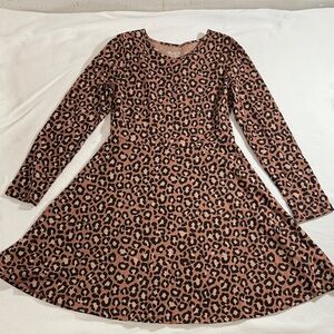 NWT The Children's Place Brown and Black Leopard Print Dress